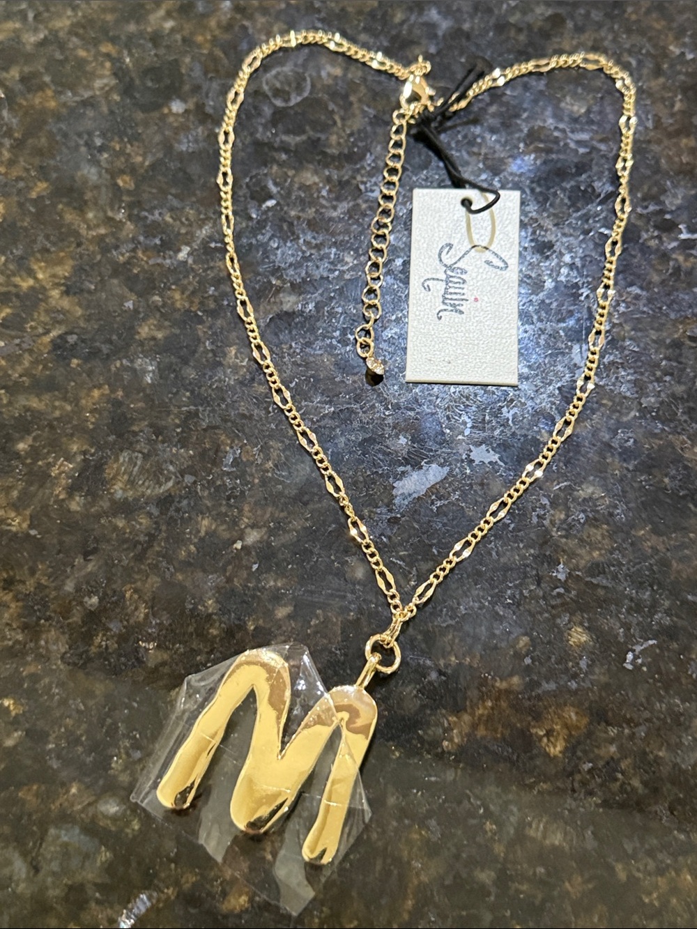 Sequin Jewelry Gold-Tone Pearl Initial "M"
Pendant Necklace From Anthropologies🔥 - Picture 5 of 16